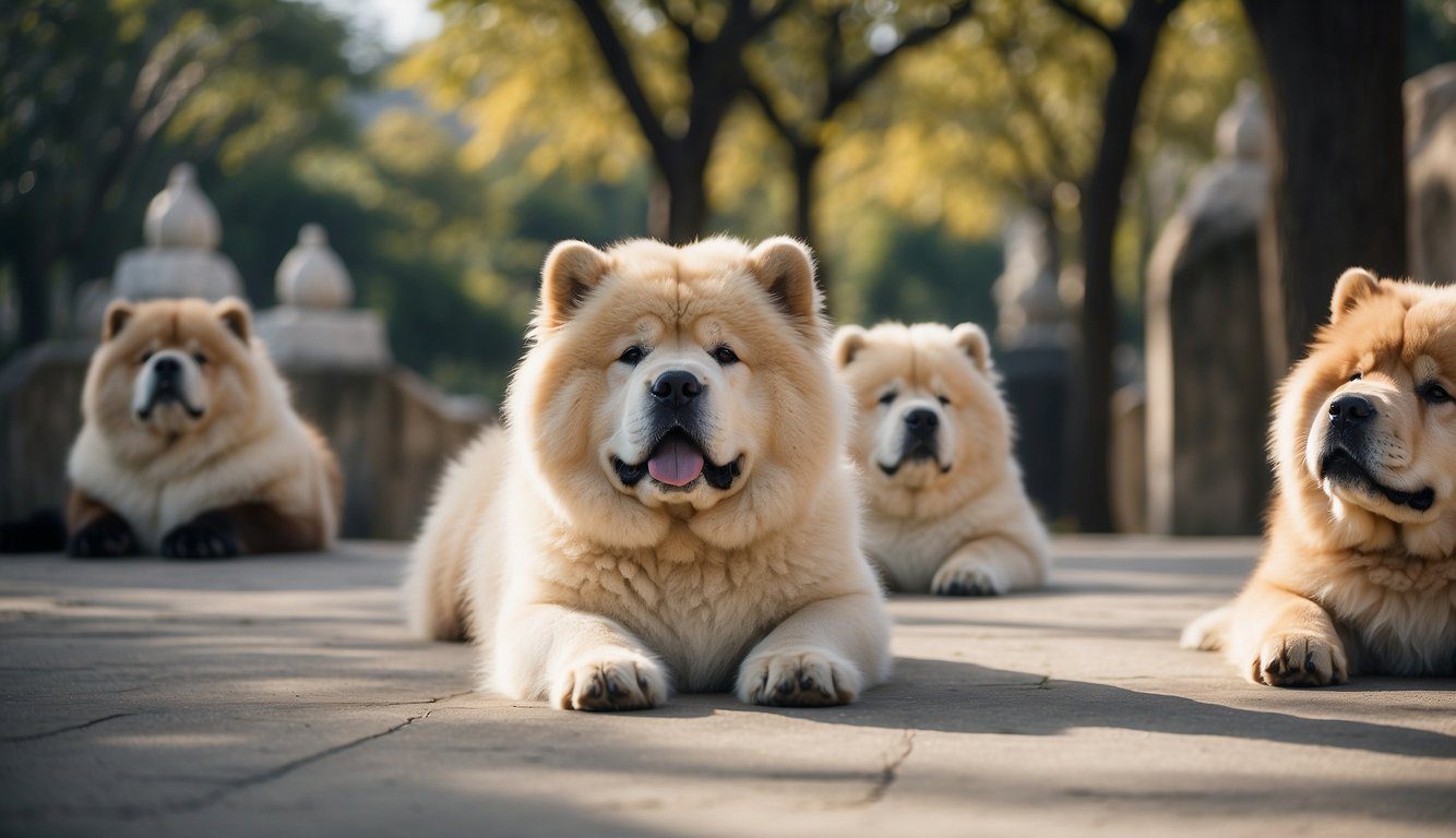 Chow Chow dogs dyed to resemble pandas at Taizhou Zoo